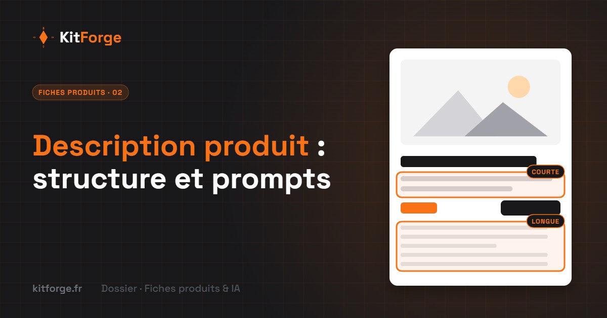 Description produit : structure et exemples avec prompts