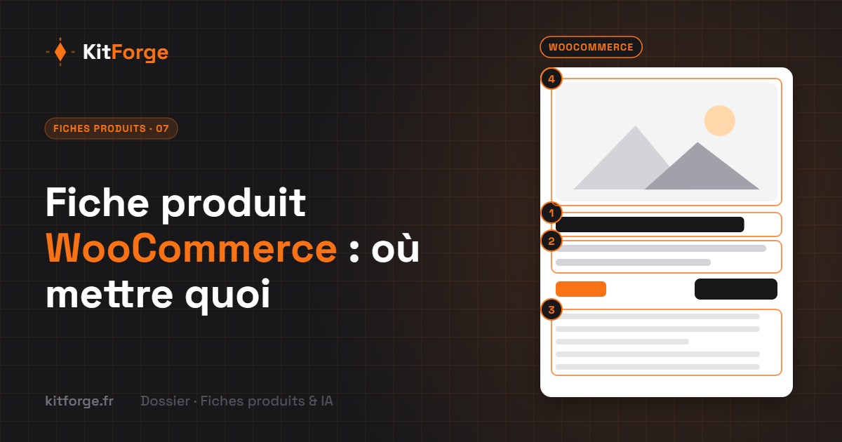 Fiche produit WooCommerce : où mettre quoi