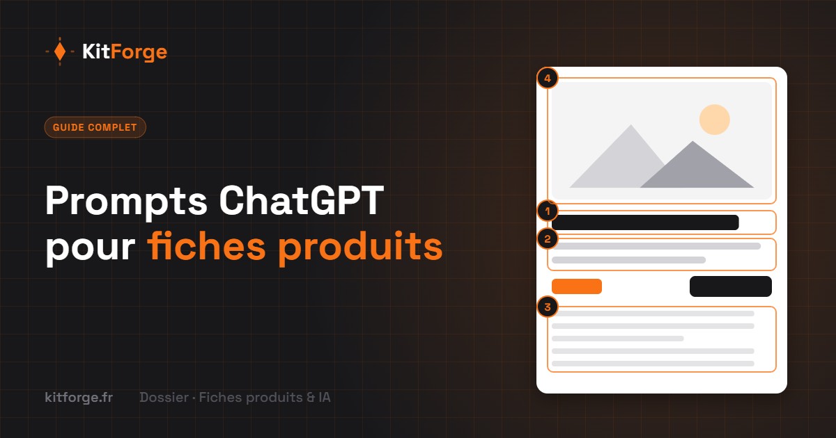 Prompts ChatGPT pour fiches produits : le guide complet