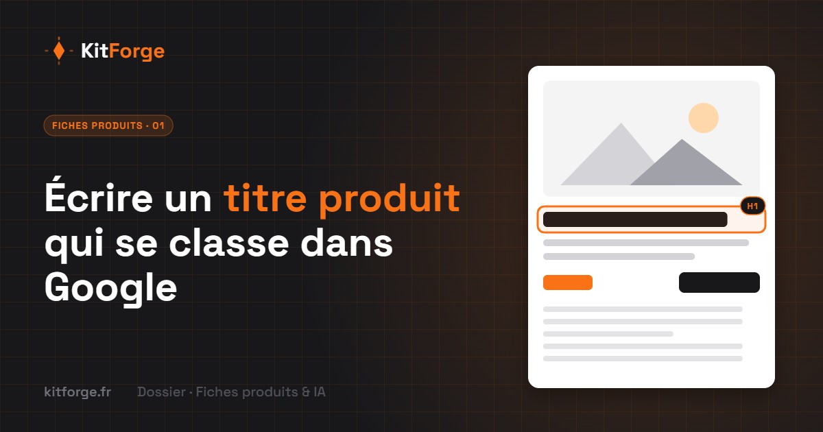 Comment écrire un titre produit qui se classe dans Google